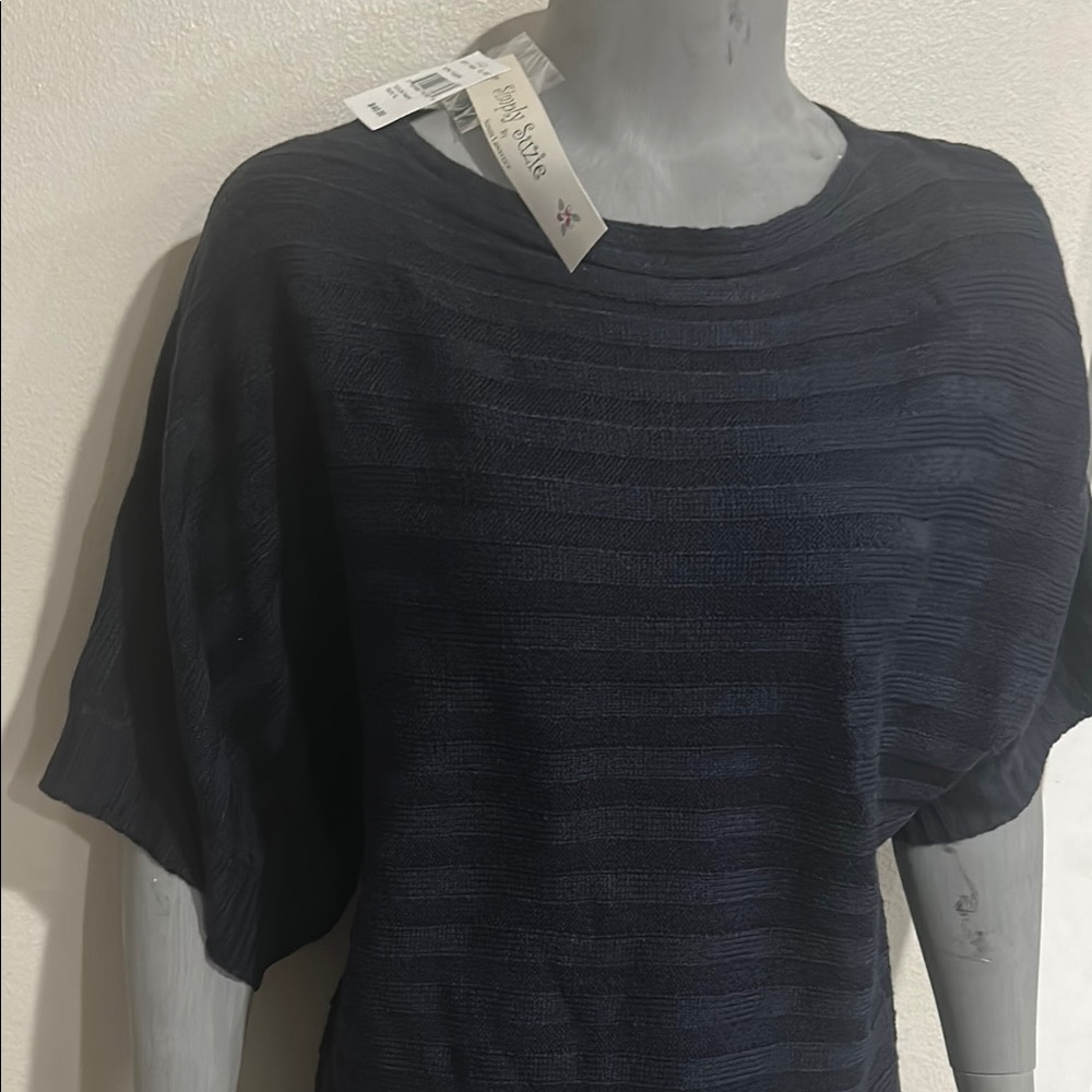 Navy Blue Knit Top